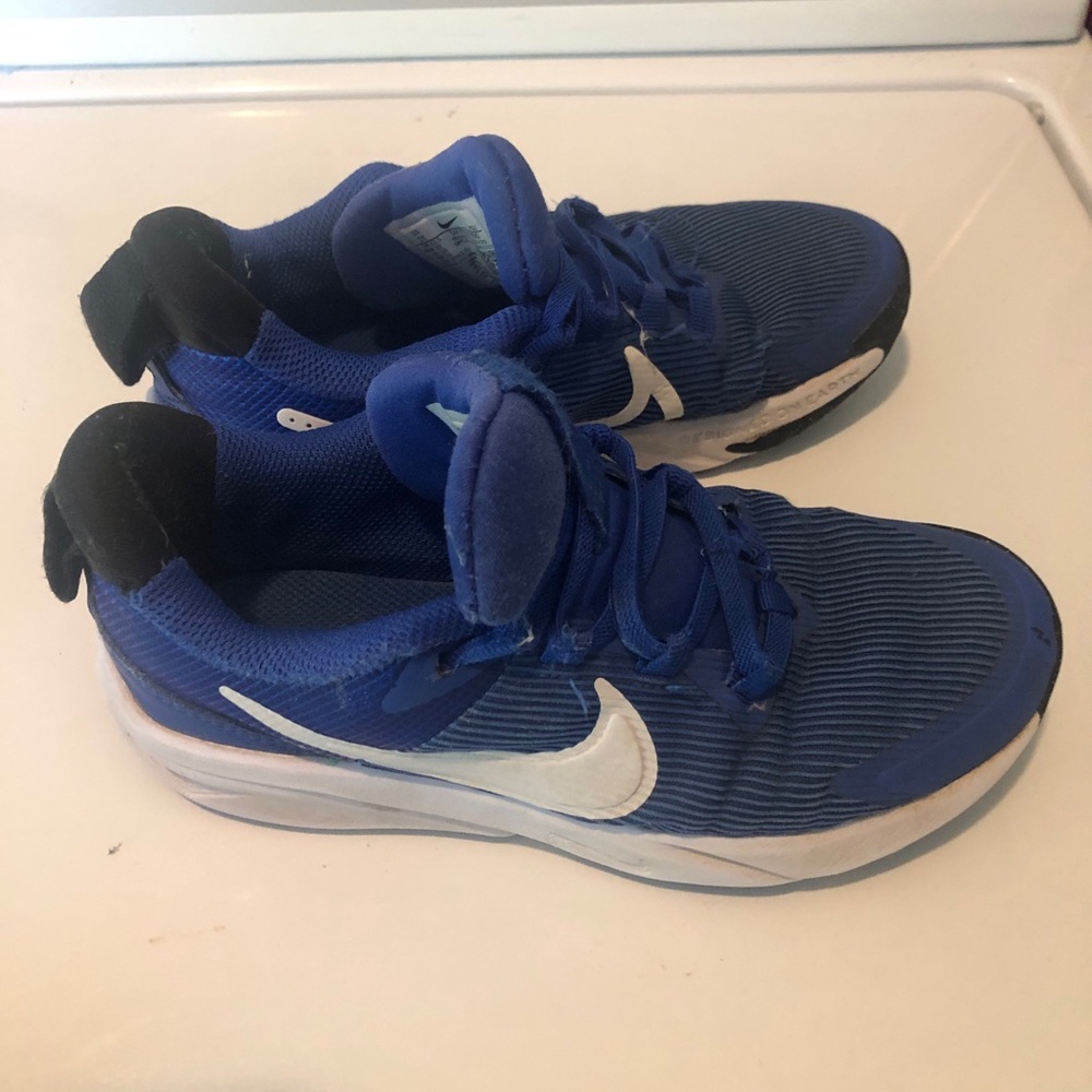 Nike Kids Blue and White Athletic Sneakers